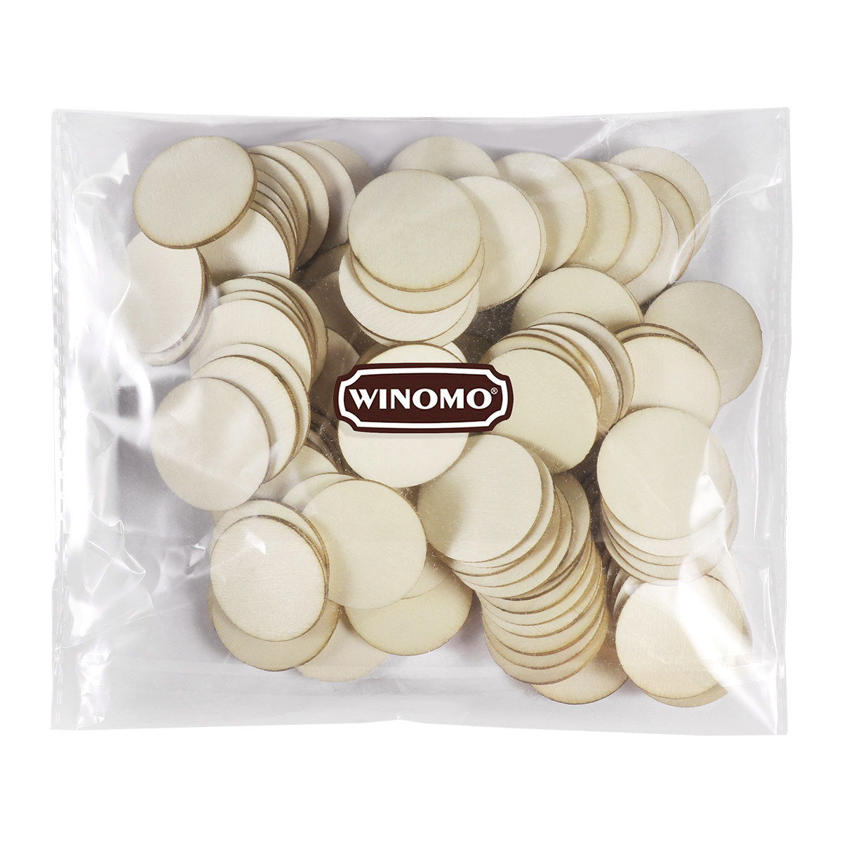 Christmas Craft Embellishment - 100Pcs Round Wooden Craft Pieces Sanded