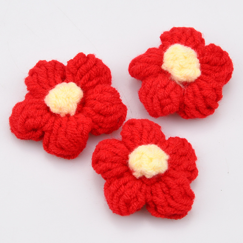 Handmade Crochet Five Petal Fl - Craft Embellishment ulasan dan harga