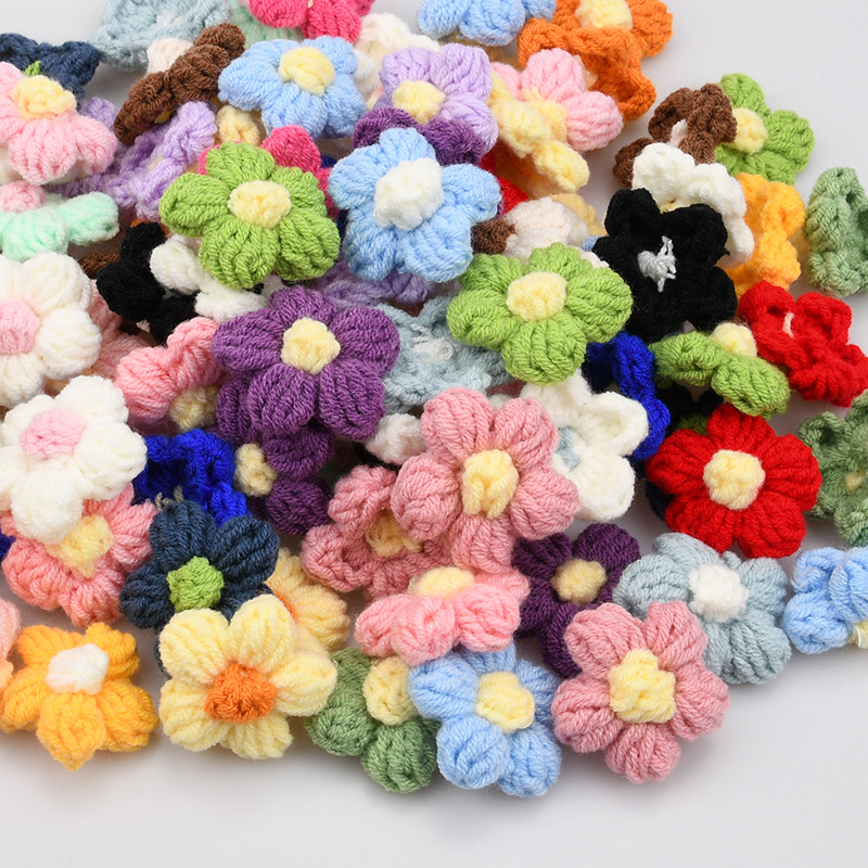 Handmade Crochet Five Petal Fl - Craft Embellishment ulasan dan harga