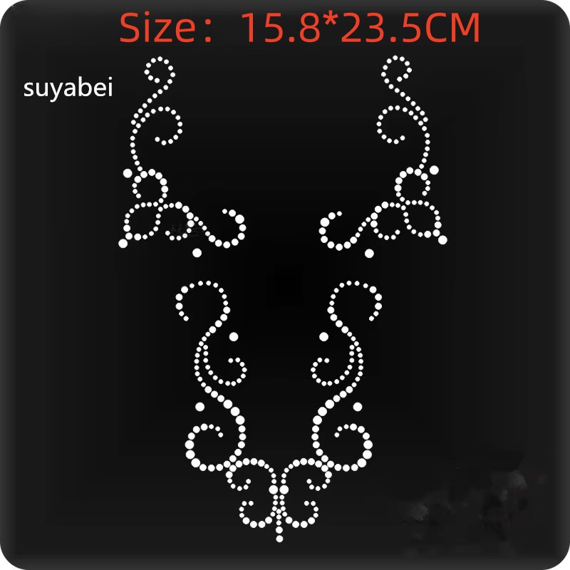 2pc/lot Iron-On Rhinestone Flo - Hotfix Rhinestone Sheet ulasan dan harga