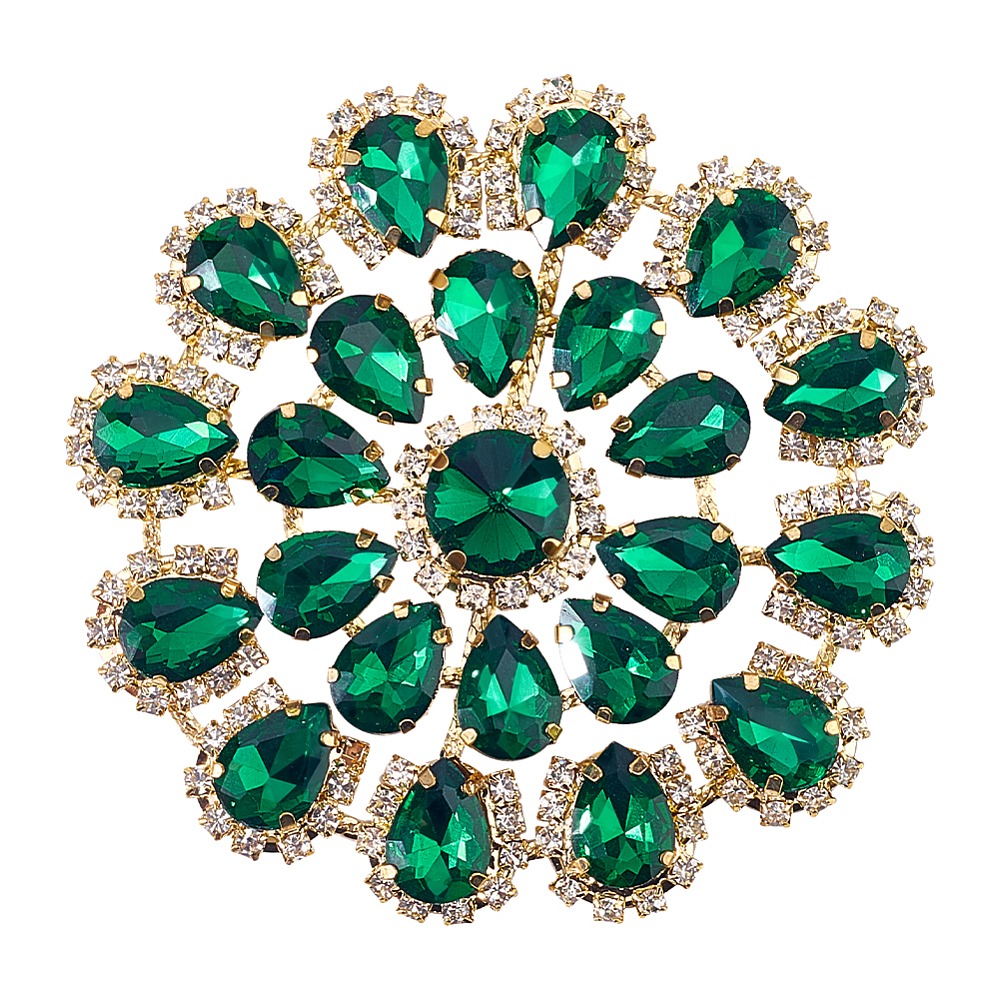 Brass Rhinestone Applique Roun - Sew On Rhinestone ulasan dan harga