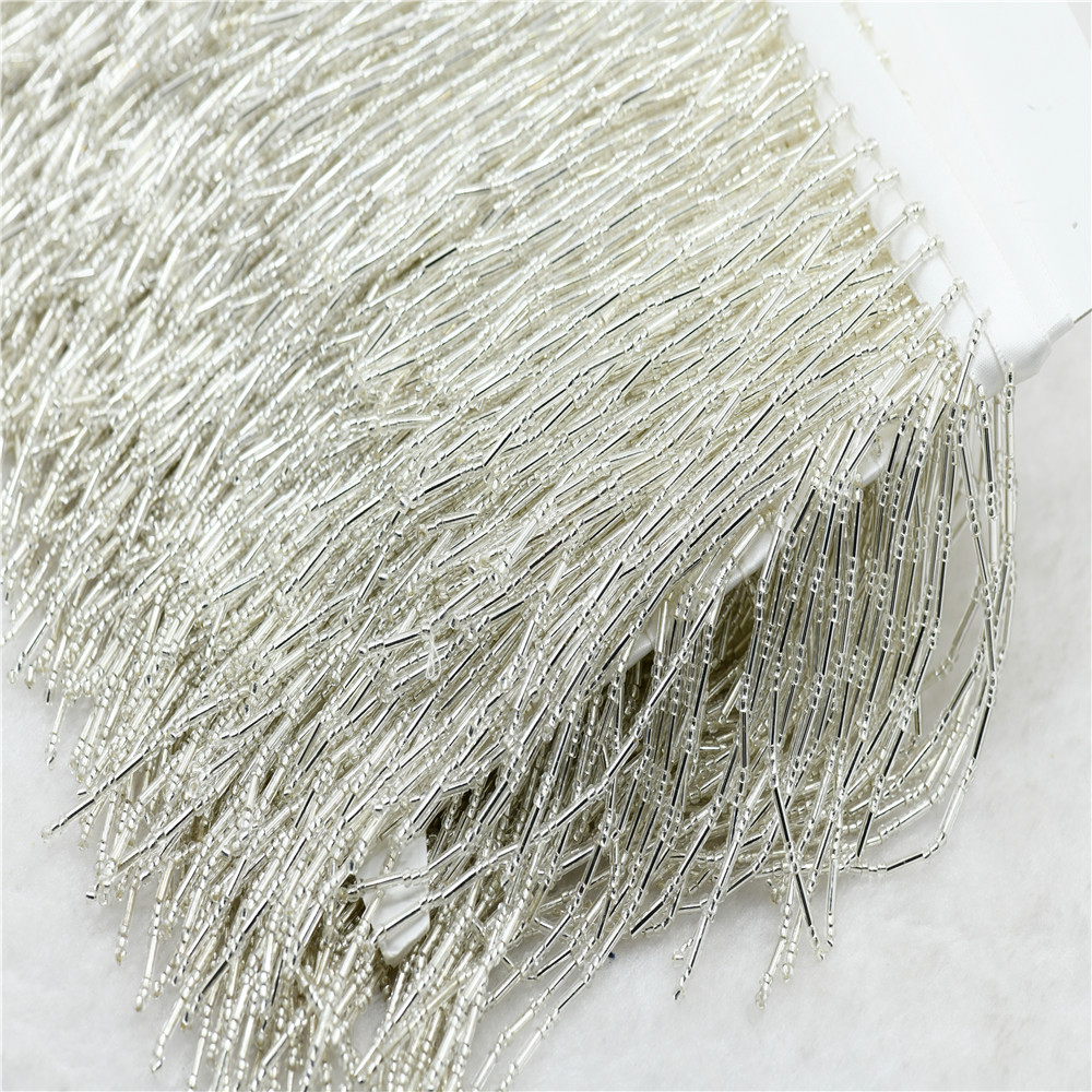 1yard 10cm wide glass Beaded F - Beaded Trim Fringe ulasan dan harga