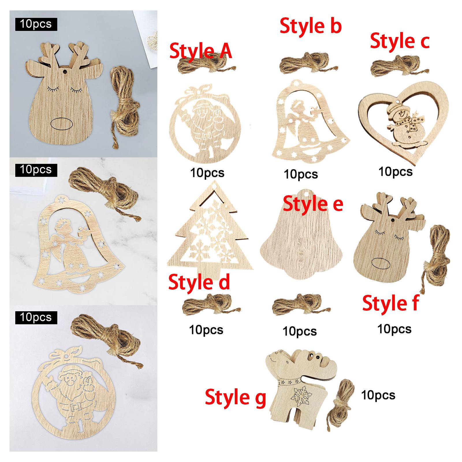 Unfinished Wooden Cutouts Xmas - Christmas Craft Embellishment ulasan dan harga