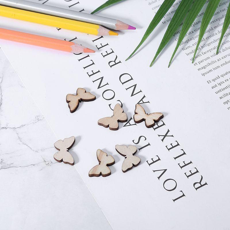 50 Pcs for Butterfly Wooden Sl - Christmas Craft Embellishment ulasan dan harga